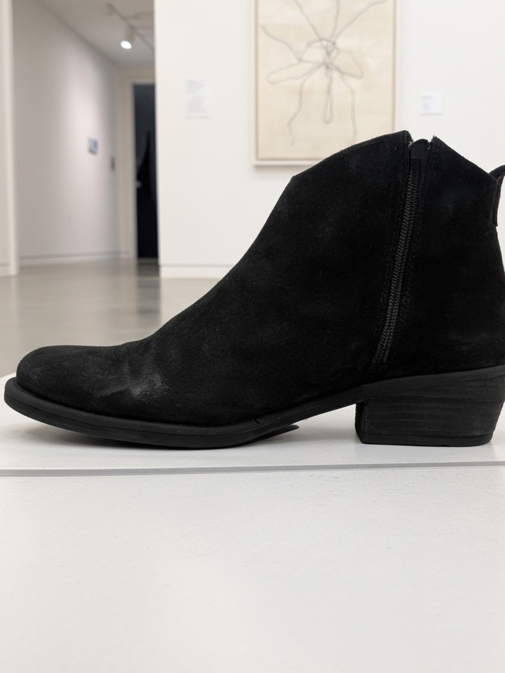 Marroqui Sanchez 1980 Black Suede Chelsey Bootie Size EU 40 US 9.5 - Picture 6 of 9